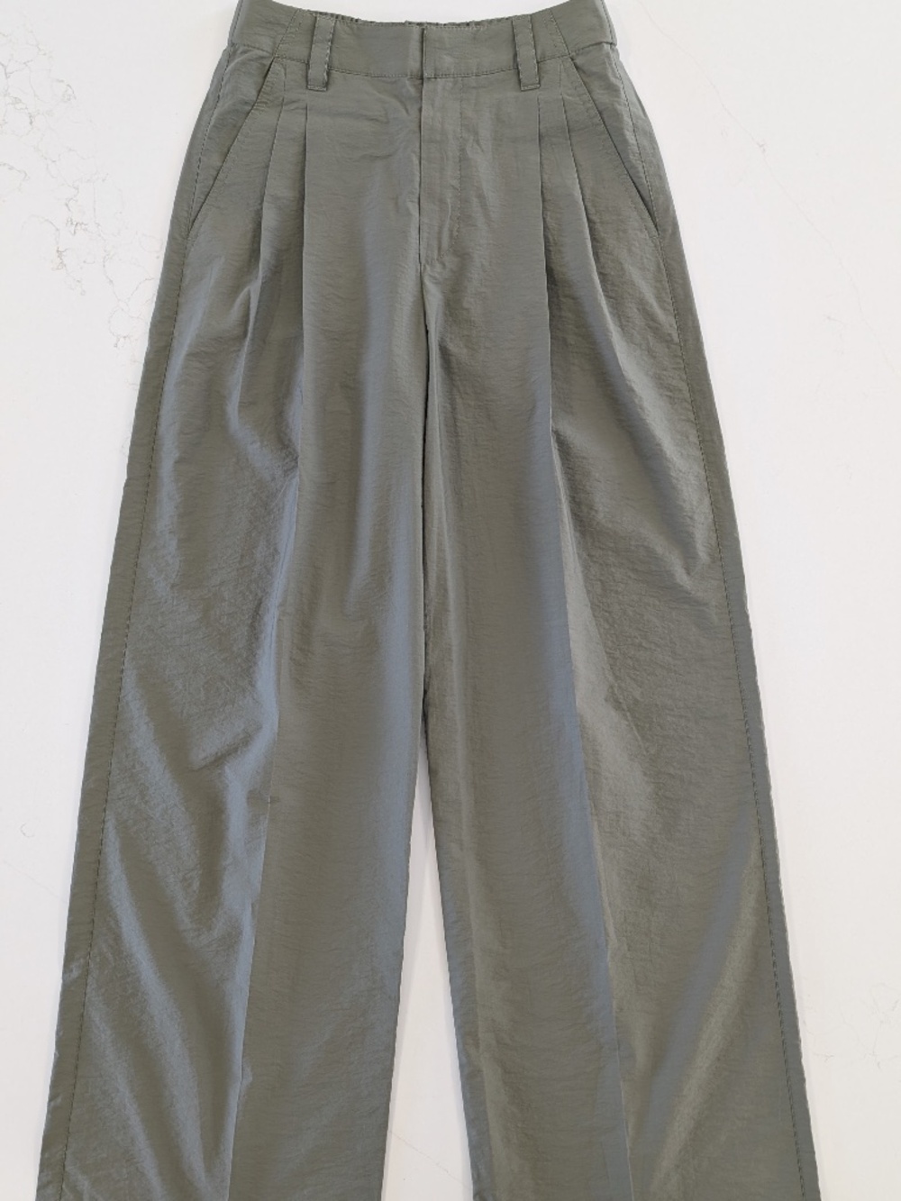 Brunello Cucinelli $1990 Eucalyptus Green Sartorial Loose Pants IT 36 US 0 NWT